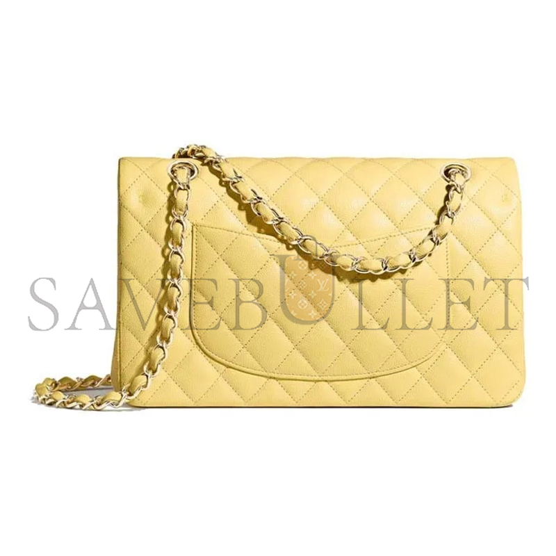 CHANEL CAVIAR QUILTED MEDIUM DOUBLE FLAP LIGHT A01112 (25.5*15.5*6.5cm)